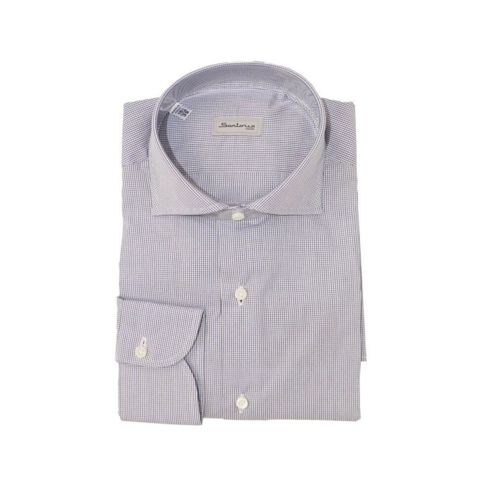 Sartorio Micro Box Check Cotton Dress Shirt